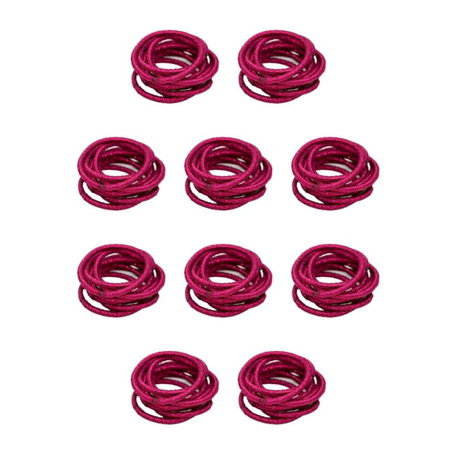 Guardurnaity 10 piezas de bandas para el cabello, tocados decorativos de moda ostentosos, soporte para coleta sin costuras para mujeres y niñas, Rosa roja 10Conjunto