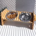 thumbnail image 3 of Pet Bowls Stainless Steel Basin Elevated Dog Feeding Rack,360ML, 3 of 5