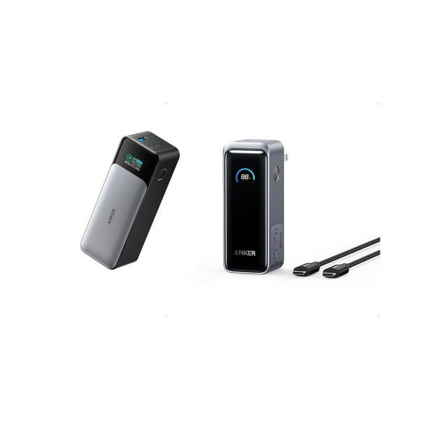 Batería externa Anker 737, 24 000 mAh, 3 puertos, 140 W con 9600 mAh y 65 W