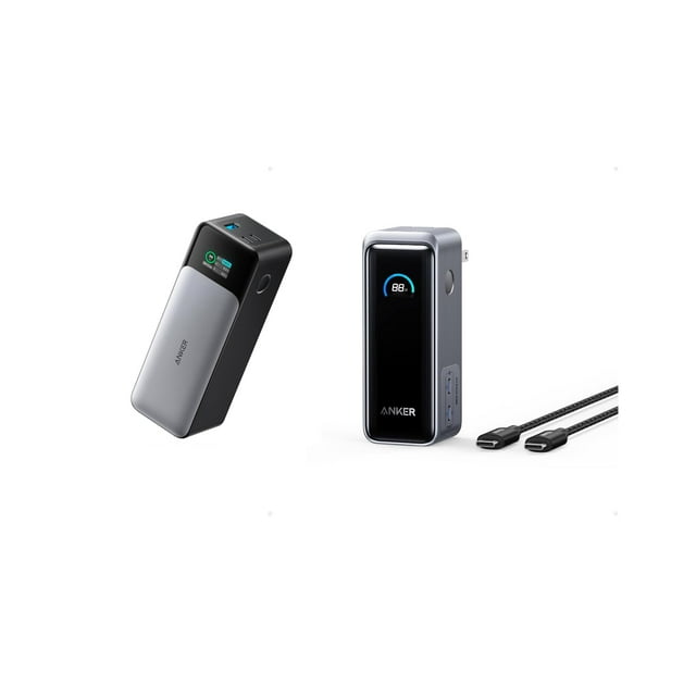 Batería externa Anker 737, 24 000 mAh, 3 puertos, 140 W con 9600 mAh y 65 W