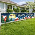 thumbnail image 2 of Winter Theme Christmas Banner Snowy Scene Xmas Banner Santa Sleigh Reindeer Pattern Holiday Banner for Christmas Party Winter Celebration Holiday Decoration, 2 of 9