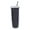 Black, variant on Acrylic Slender Tumbler 17oz Double Wall With Straw - Black