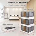 thumbnail image 4 of dbest products Quik Box - 19 Gallon 3 Pack Stackable Storage Bins with Doors, Collapsible Organizer Foldable Container, for Bedroom Living Room Kitchen Neat, Tidy Dorms and Organized Homes, Boxes, 4 of 6