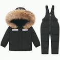 thumbnail image 4 of Gubotare Baby Girl Snowsuit Baby Girls Boys 2 Piece Snowsuit Toddler Warm Hooded Snow Suit Infant Zipper Winter Puffer Coat Winter Clothes 2T 3T (Black,2-3 Years), 4 of 4