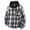 Black, variant on QHFBli Mens Flannel Hoodie Shirts Casual Button Down Plaid Shirt Jackets for Men Long Sleeve Stylish Hooded with Pocket
