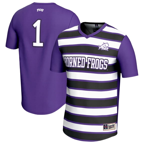 Youth GameDay Greats #1 Purple TCU Horned Frogs Lightweight Soccer Fashion Jersey