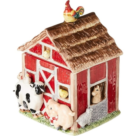 Barn Yard Cookie Jar, 10-3/8-Inch