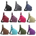 thumbnail image 6 of Anti Theft Sling Crossbody Bag, Waterproof Convertible Chest Shoulder Purse with Secure Zippers for Travel Work Sport, 6 of 9