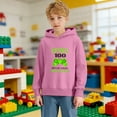 thumbnail image 2 of IWRICH Kids 100 Days of School Hoodies Long Sleeve Fleece Lined Hooded Sweatshirts Cute Tops,Size 2-14 Years Pink 140, 2 of 7