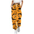 thumbnail image 4 of Women Pants Comfortable Soft Breathable Casual Trousers Pants Fashion Halloween Printed Casual Pants, 4 of 4