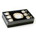 thumbnail image 5 of Espresso Cups and Saucers Set for Cappuccino, Latte, Cafe Mocha - Gold Floral, 2 oz. Set of 6, 5 of 5