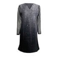 thumbnail image 4 of EQWLJWE Robe pour Femmes à Paillettes Décontractée Manches Longues en Maille Gaze Imprimée Col en V Ample Mi-Longue Mini Robe, 4 of 5