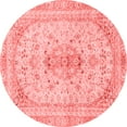 thumbnail image 1 of Ahgly Company Indoor Round Abstract Red Modern Area Rugs, 6' Round, 1 of 4