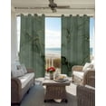 thumbnail image 4 of Sage Green Marble Blackout Curtains 90 Inches Length, Marble Crack Fluid Vintage Modern Art Window Treatment Thermal Insulated Drapes for Bedroom Living Room 2 Panels 104x90 Inches, 4 of 8