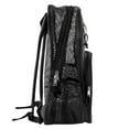 thumbnail image 4 of Single Solid Color Reflective Transparent See Through Mesh Stadium Approved Backpack for Travel and Commuting in Black, 4 of 6