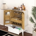 thumbnail image 3 of Glavbiku Mid-Century Wine Bar Cabinet,Liquor Storage Credenza with Wine Rack for Living Room,White, 3 of 13