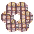 thumbnail image 7 of Yayeee 6 PCS Drink Coasters with Holder Set Woven Absorbent Round Tabletop Hot Pad, Purple Jam, 7 of 7