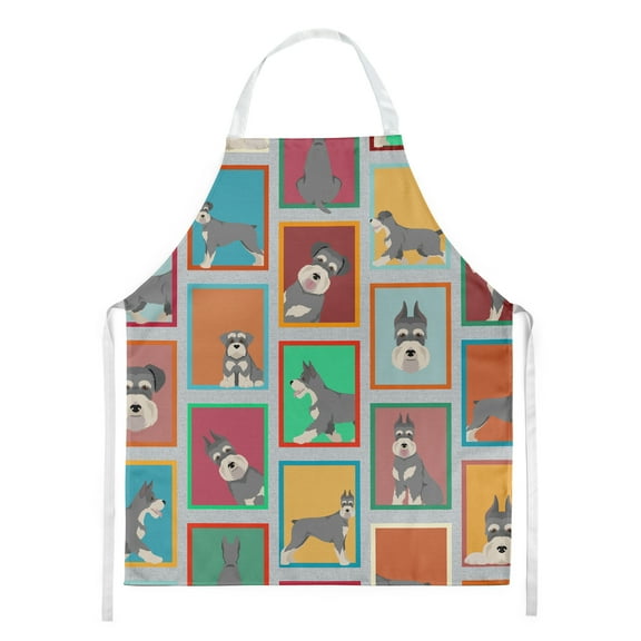 Lots of Schnauzer Apron 27 in x 30 in