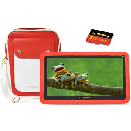 UPC: 0602573680506 | LINSAY 7  Kids tablets 2GB RAM 32GB Android 12 WiFi Tablet for kids  Camera  Apps  Games  Learning Tab for Children with Red Kid proof Defender Case  Fashion Bag  and 128GB Micro SD Card
