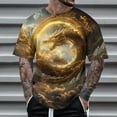 thumbnail image 2 of RATTOYY Male Essentials Tshirt Male Dragon T Shirt Summer Short Sleeve Shirt Top Animal Themed Shirt Graphic Shirt Tops Mens Leisure Blouse, 2 of 4