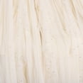thumbnail image 4 of FRSASU Tulle Pleated Fairy Skirt for Women Pearl Trim Elastic High Waist A-Line Layered Flowy Long Skirt Beige, 4 of 5