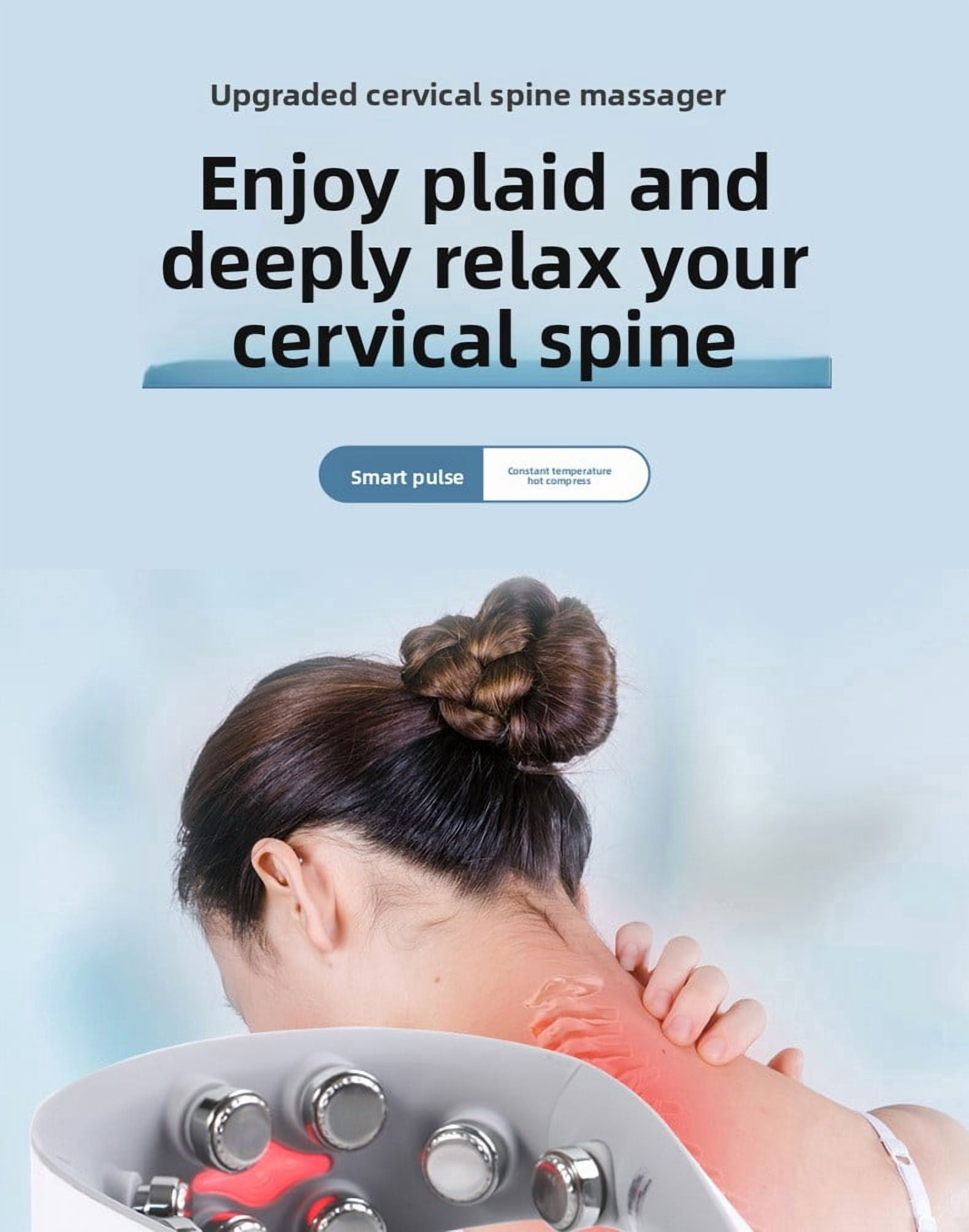 Foldable Neck Massager for Pain Relief Deep Tissue Vibration Cordless Travel Massager,Portable 9D Neck Massager for Office Home Car Birthday Gifts for Men Women Dad Mom Grandpa,whirt