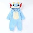thumbnail image 4 of Kids Boy Orange Dragon Hooded Costume Romper Zipper Footed Onesie for Kids,Size 7-12 Months, 4 of 9