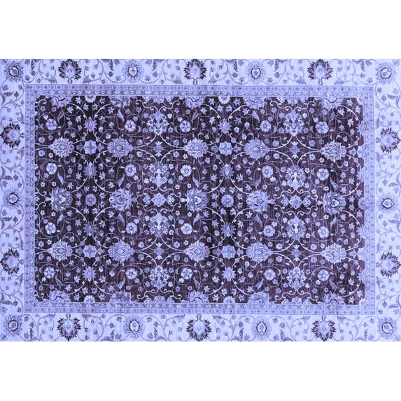 Ahgly Company Indoor Rectangle Abstract Blue Modern Area Rugs, 8' x 12'