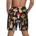 thumbnail image 4 of Goofa Various Mushrooms Printed Men's Swim Trunks Board Shorts Quick Dry Mens Swimming Trunks with Compression Liner,Breathable Fit Hawaii Beach Shorts-Large, 4 of 9