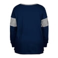 thumbnail image 3 of Women's New Era Navy Dallas Cowboys Plus Size Lace-Up Notch Neck Long Sleeve T-Shirt, 3 of 3
