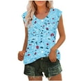 thumbnail image 1 of Birdeem Débardeur pour Femmes, Manches Courtes, Été, Décontracté, Basique, Blouses Amples, 1 of 12