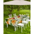 thumbnail image 4 of nqOlkjepod Orange Floral Palm Leaves Outdoor Tablecloth with Umbrella Hole & Zipper, Tropical Summer Botancial Rectangle Table Cover 60x84 Inch, Dining Waterproof Table Cloth Protector for Patio, 4 of 7