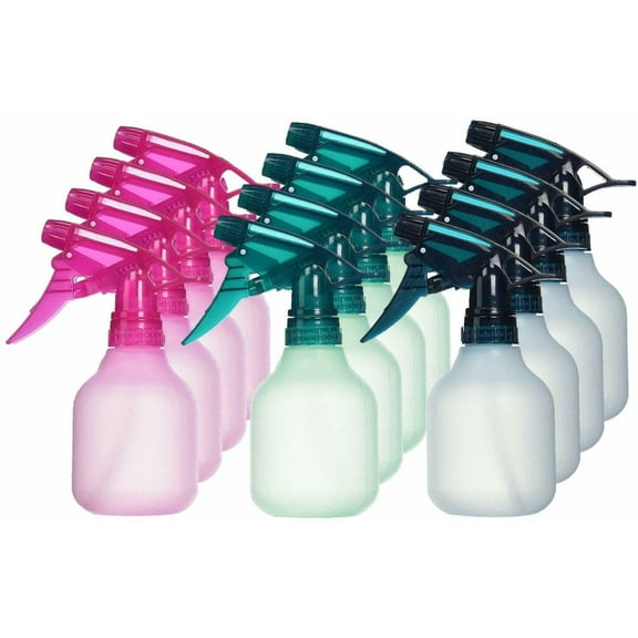 Empty Spray Bottle 8 Oz. Frosted Assorted Colors (Pack Of 12)