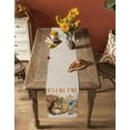 thumbnail image 5 of Ldtrchee Fall Squirrel Table Runner 36 Inches, Thanksgiving Pumpkins Maple Leaf Rustic Bed Runner Dresser Scarves Tabletop for Indoor Outdoor Parties/Ceremony/Banquet, 13"x 36", 5 of 8