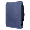 thumbnail image 3 of HELLHERO Blue Pebbled PU Leather Bible Carrying Case, Large Capacity Portable Tote Bag for Church Bible Study and Daily Carry, 3 of 12