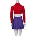 thumbnail image 4 of Mabel Pines Same Dress - Women's Red Crop Top & Shooting Star Rainbow Mini Skirt Set, 4 of 9