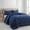 Navy, variant on 3 Pieces Queen Size Comforter Set, All Season Lightweight Breathable Bedding Set with 1 Down Alternative Comforter and 2 Pillowcases, Grey