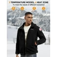 thumbnail image 6 of Orrnikko Men's Heated Fleece Jacket with 20000mAh Battery Fleece Hoodie Black 2XL, 6 of 7