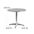 thumbnail image 4 of Pemberly Row Table Bistro Ronde Contemporaine en Aluminium et Acier de 31,5 Po, 4 of 7