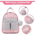 thumbnail image 3 of 2026 Diaper Bag Backpack,Diaper Bags for Girls Boys,Baby bag for mom Dad,Contains Pacifier Case,Large Capacity Tote (Pink), 3 of 5