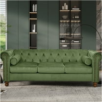 JERFIT Cloud Couch 2-Seater Sofa with Pillows, Plush Chenille Fabric, Modern Loveseat for Living Room, Lounge, Apartment, Pink