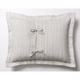 thumbnail image 2 of Melange Home Toile and Bamboo Stripes Reversible Cotton Quilt Set Grey Full - Queen 3 Piece, 2 of 5