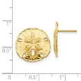 thumbnail image 2 of 14k Yellow Gold Textured Polished Large Sanddollar Post Earrings 16x16mm Wide Stud Earring for Women, 2 of 2