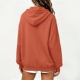 thumbnail image 6 of Weikingp Zip Up Hoodie Women Cute Hoodies Y2k Plain Zip Up Hoodie Cotton Zip Up Hoodie Womens Quarter Zip Pullover Oversized Hoodies Fall Sweatshirts for Women Cute Zip Up Hoodie Orange S, 6 of 7