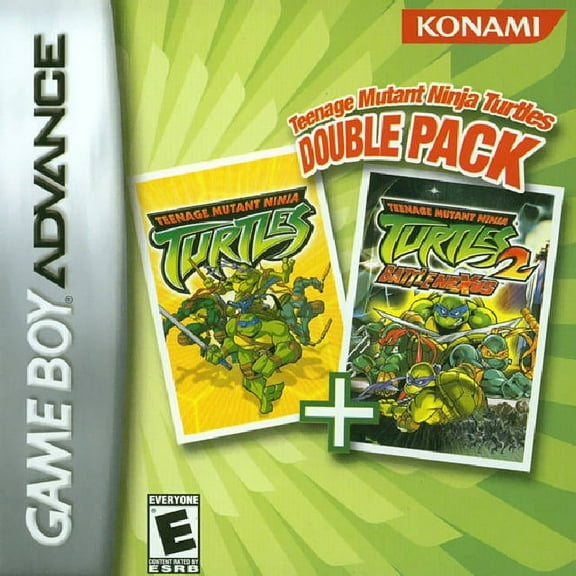 Restored Teenage Mutant Ninja Turtles Double Pack - TMNT 1 & 2 (Nintendo GameBoy Advance, 2006) Fighting Game (Refurbished)