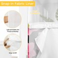 thumbnail image 4 of No Hook Shower Curtain with Snap in Liner, Pastoral Pink Floral Watercolor Waterproof Fabric Bathroom Curtain Mesh Top Window, Modern Minimalist Art Shower Curtains 60x72in, 4 of 9