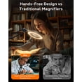 thumbnail image 5 of Riousery 10X Magnifying Lamp with Light, Adjustable Swing Arm, Desk Base and Clamp, USB Powered for Reading, Crafts and Repair, 5 of 7