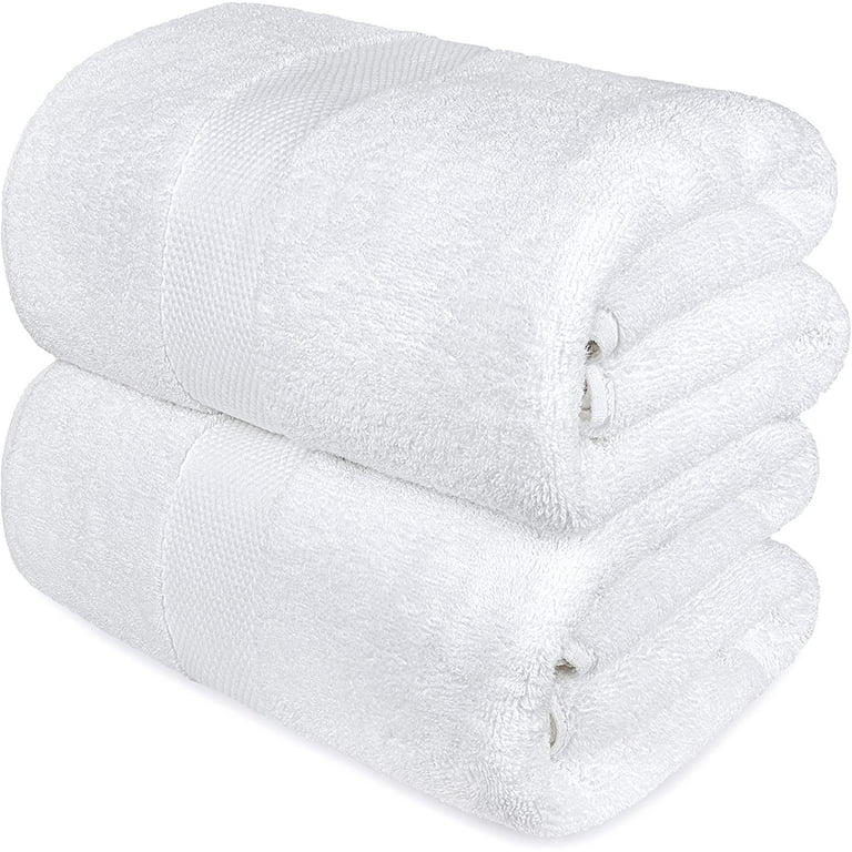 White Classic Luxury White Hotel Bath Sheets, Extra Large XL