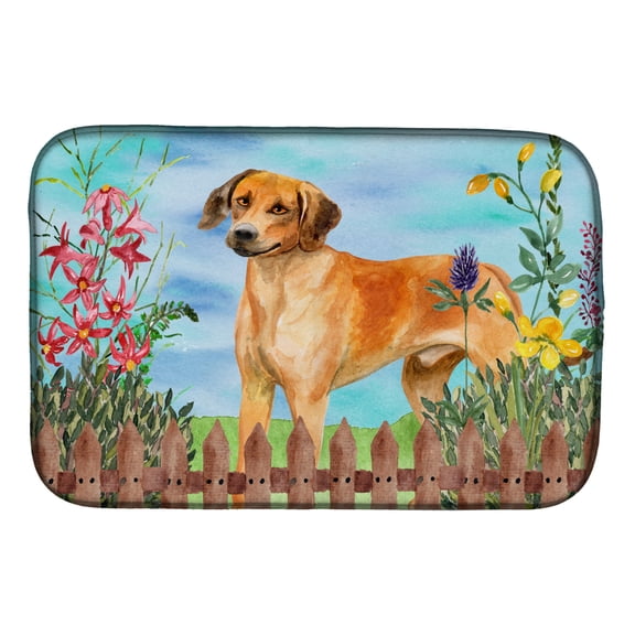 Rhodesian Ridgeback Spring Dish Drying Mat