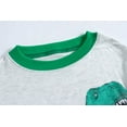 thumbnail image 2 of Popshion Boys Pajamas Toddler 100% Cotton Long Sleeve Pjs Set T-Rex Dinosaurs Clothes Kids Sleepwear 3T/6230, 2 of 7
